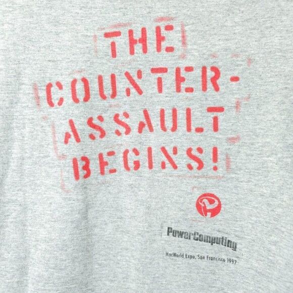 MacWorld Power Computing T Shirt Vintage 90s 1997 Steve Kahng Fight Back - Picture 4 of 6